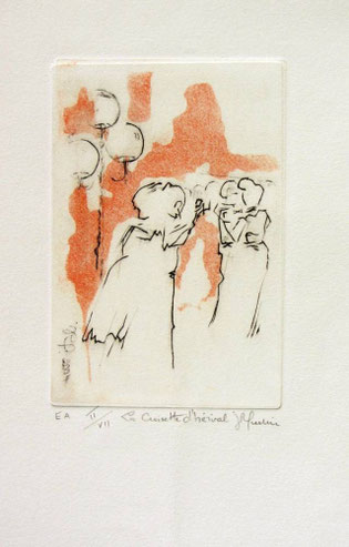  Gravure : La guinguette de La Croisette Remiremont 20 x 30