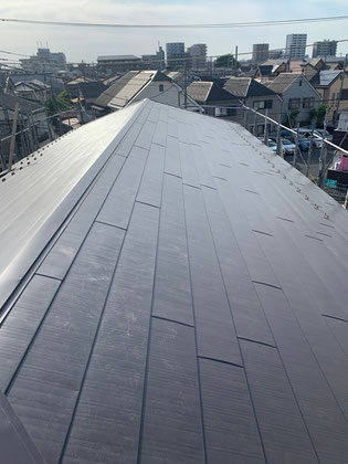 施工後 屋根工事完了