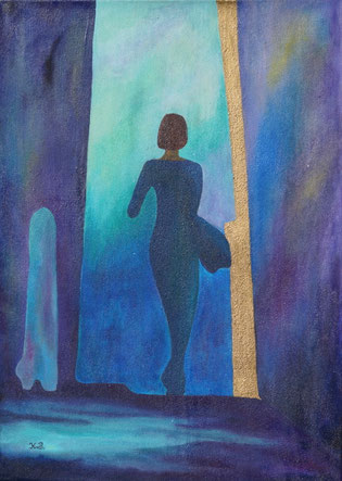Wohin 3, Acryl auf Leinwand, 50 x 70 cm