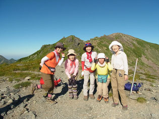 丸山(3,032ｍ)山頂にて