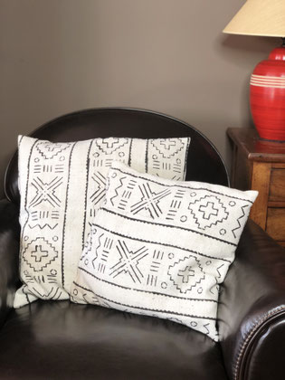 coussin en Bogolan; mudcloth pillow from Mali handmade