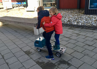 Lastwagen als Trotinett