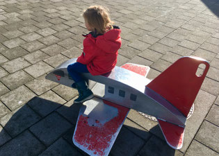 Flugzeug zum darauf sitzen