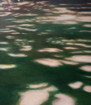 Schattenspiel, grün rosa, Impression, neorealismus