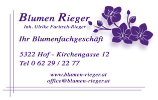 Blumen Rieger in Hof bei Salzburg und Faistenau