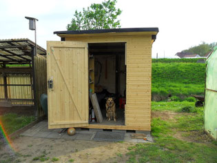 Holzschuppen für Gartengeräte