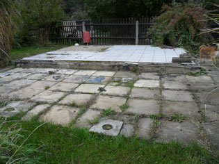 defektes Fundament, marode Terasse