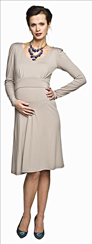 Torelle Maternity Dress Molita Mum black, cappuccino, long Sleeve,