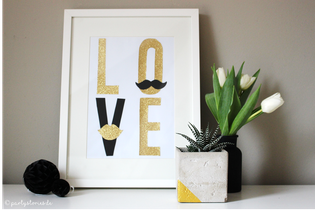 Bild: last-minute DIY Geschenkideen, Geschenke zum Valentinstag oder einfach mal so, Bild als Partydekoration oder Geschenk, gefunden auf Partystories.de