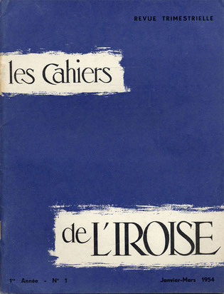 Premier numéro des Cahiers de l'Iroise © Archives SEBL