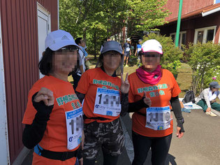 野幌森林公園を走る会女子会員集合