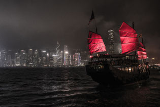 Traditional Chinese junk boat