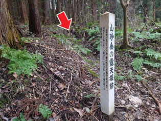 三島山の山砂金露天掘跡