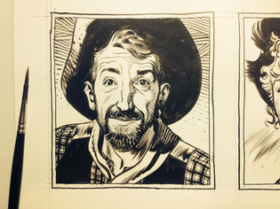 Croquis de Ralph Mayer - Ralph Mayer en western