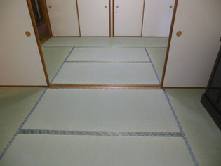 6帖の2間つづきの間の美しい畳仕上げ