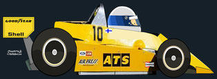 Keke Rosberg by Muneta & Cerracín - ATS D1 - Ford Cosworth V8