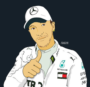 Lewis Hamilton by Muneta & Cerracín