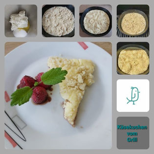Dein Pinterest Pin für einen Käsekuchen vom Grill aus der gusseisernen Pfanne von Pampered Chef®