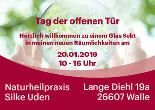 Mein Flyer zur Eröffnung.