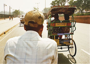 mit der Rikscha durch Old-Delhi