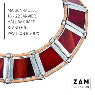 Zam-création présent au pavillon bijoux de Maison et Objet - janvier 2019