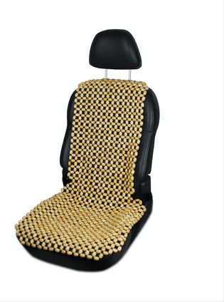 GLITZFAS Auto Sitzauflage Sitzmatte Holzkugel mit universeller Passform -  Sommer Holzperlen Sitzauflage für Autositze (Braun) : : Baby