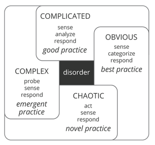 Cynefin-Framework mit fünf Projektumgebungen