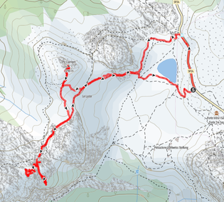 Piz Ciampei, Passo di Valparola, Lago di Valparola, Dolomiten, Wandern, Italien