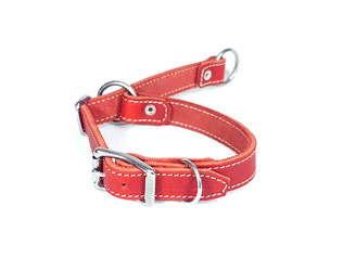 Zugstopp Halsband Leder rot verstellbar Link zum Produkt