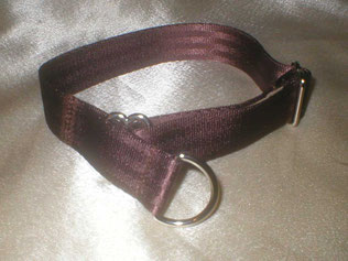 Zugstopp, Halsband, 2,5cm, Gurtband schokobraun