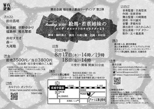 チラシ裏。日程・料金・スタッフ・地図など