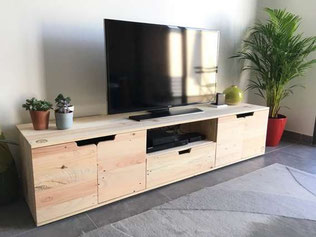 Meuble télé sur mesure, meuble TV sur mesure, tiroirs sur mesure, aménagement intérieur sur mesure dressing sur mesure (Romans sur Isère - Drôme)