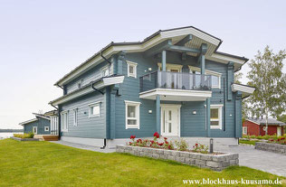 Architektenhaus - Blockhaus als Einfamilienhaus -Blockhaus, Holzhaus, Bauen, Holzhäuser, Blockhäuser, Architektenhaus, Wohnen, Nebenkosten, KfW, Darlehn, Blockhaus bauen, Typenhaus, Typenhäuser, Massivblockhaus