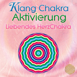 Das Titelbild des Albums Ayurveda Herz Meditation von Sayama Music Richard Hiebinger. Es zeigt einen rosa Buddha vor einer wunderschönen violetten Blüte und die Blume des Lebens
