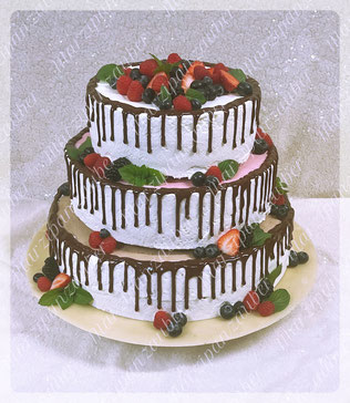 Naked Cake, Wedding Cake, Hochzeitstorte, Früchte