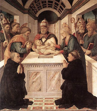 Fra Filippo Lippi - Circoncision de Jésus avec au premier plan Filippo Benizzi et Pellegrino Laziosi - ca 1460 - Santo Spirito de Prato (Toscane) cl. WEB