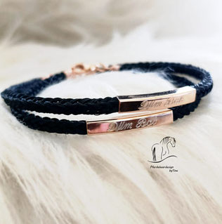 Pferdehaarschmuck mit Gravur