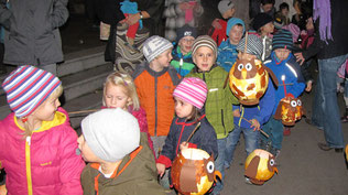 Laternenumzug im Kongresspark.