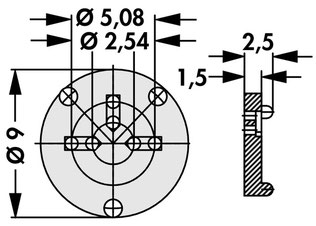 MS 3518 25 TO-5, TO-18パッケージ用トランジスタスペーサー