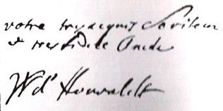 Signum Wilibald von Houwald.