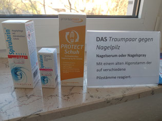 Spirularin Gel und Clacifu (Schuhdesinfektion) hilft Ihnen bei Nagelpilz