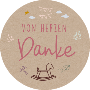 Sticker Geburtskarte Geburtsanzeige
