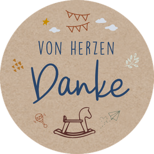 Sticker Geburtskarte Geburtsanzeige
