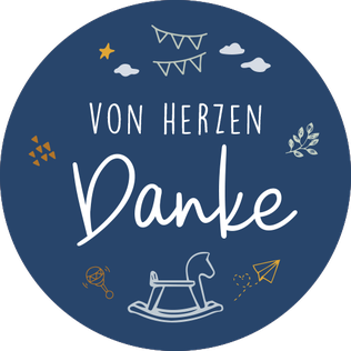 Sticker Geburtskarte Geburtsanzeige