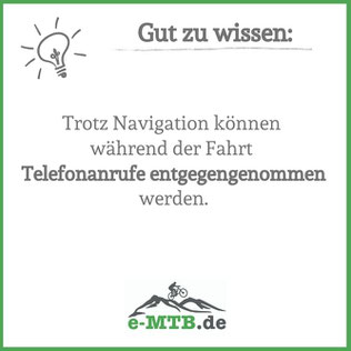 Gut zu wissen: Telefonie während Navigation ist möglich