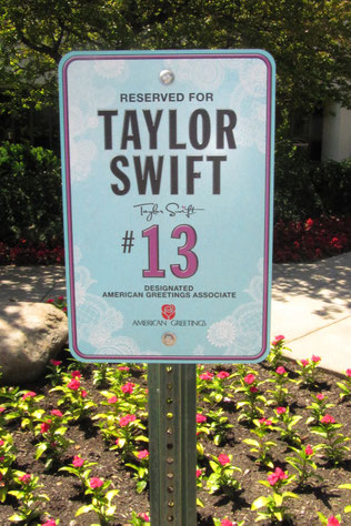Taylor's Parking Spot at the American Greetings HQ