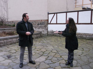 Dietmar Schulze und Ulrike Richter beim Proben
