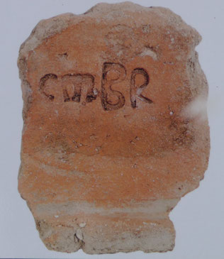 Ziegel mit Stempel der Cohors III Bracaraugustanorum - der Besatzung des Kastells Theilenhofen -