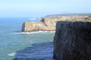 Die Klippen bei Cabo de Sao Vicente