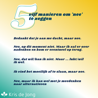 Manieren om nee te zeggen